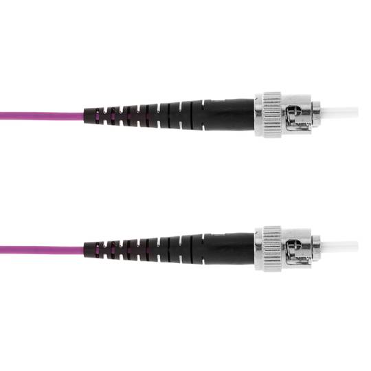Cable de fibra óptica OM4 multimodo MMF simplex 50µm/125µm ST-ST de 1m
