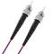 MM4 multimode fiber optic cable MMF simplex 50µm/125µm ST-ST 2m