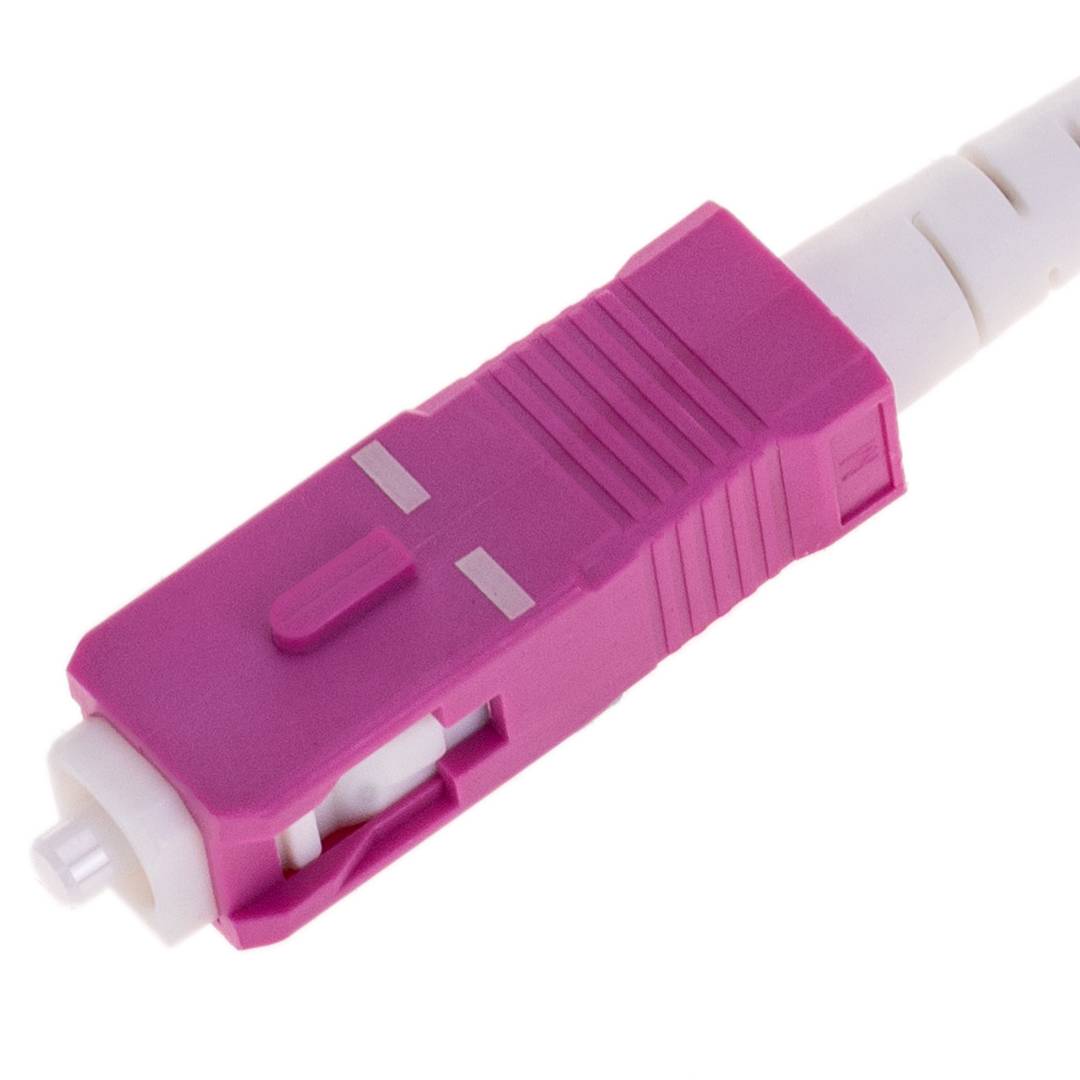 Wielomodowy kabel światłowodowy OM4 MMF simplex 50 µm / 125 µm ST-SC 2m