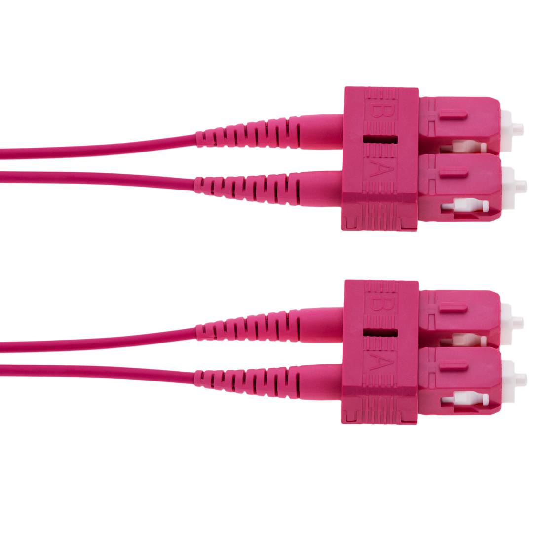 OM4 multimode fiber optic cable MMF duplex 50µm/125µm SC-SC 7m