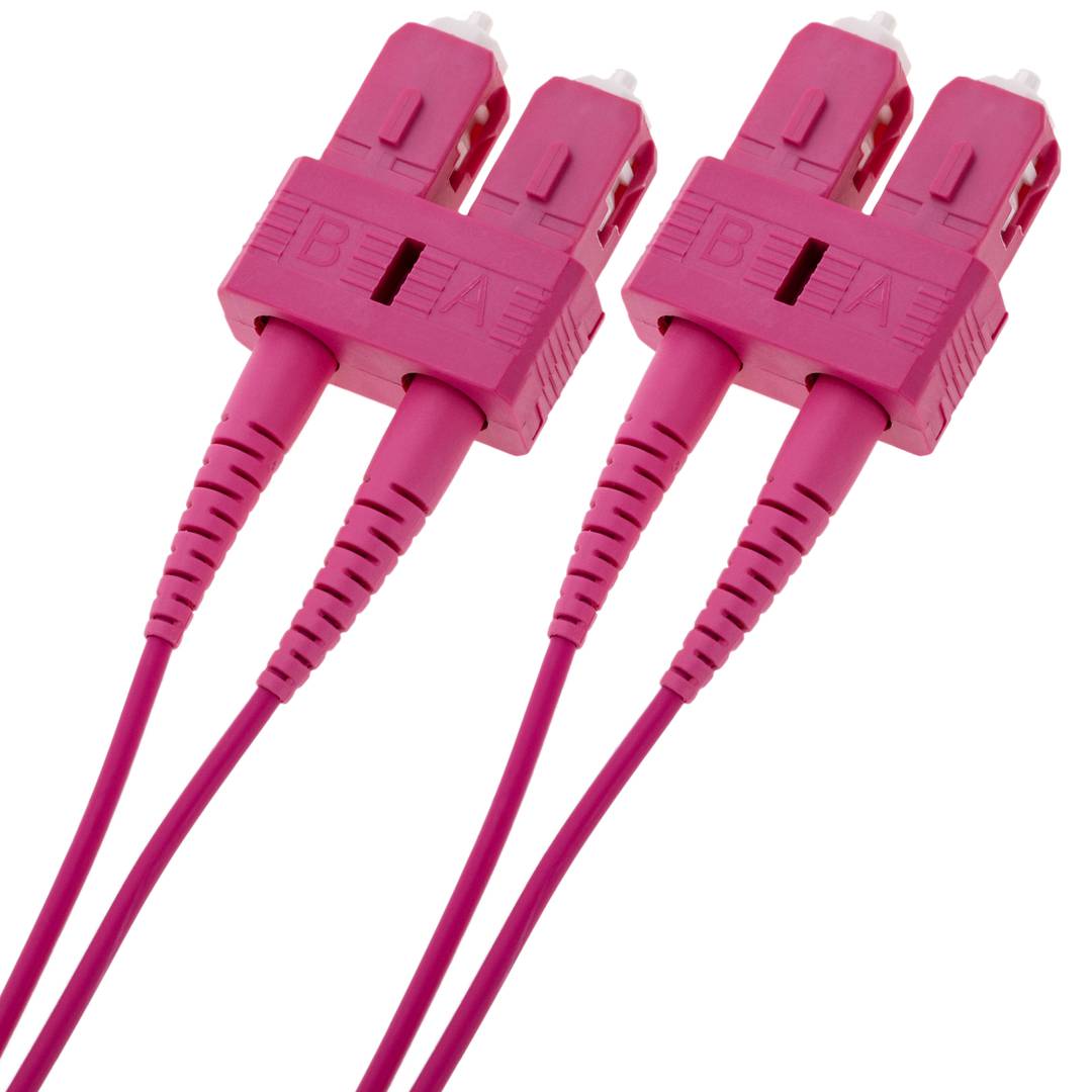 OM4 multimode fiber optic cable MMF duplex 50µm/125µm SC-SC 7m