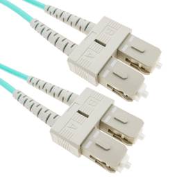 Wielomodowy kabel światłowodowy OM4 MMF dupleks 50 µm / 125 µm SC-SC 25m