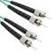 OM4 multimode fiber optic cable MMF duplex 50µm/125µm ST-ST 2m