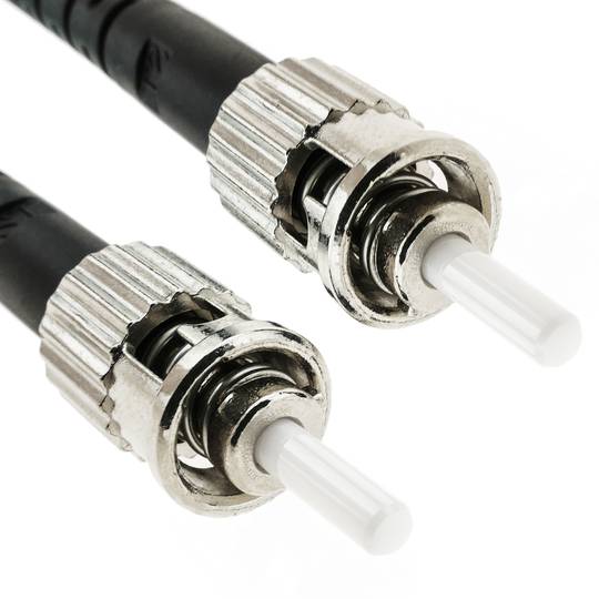 OM4 multimode fiber optic cable MMF duplex 50µm/125µm ST-ST 2m