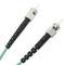 OM4 multimode fiber optic cable MMF duplex 50µm/125µm ST-ST 2m