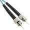 OM4 multimode fiber optic cable MMF duplex 50µm/125µm ST-ST 2m