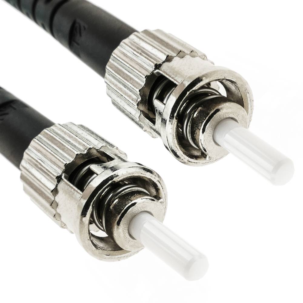 Cable de fibra óptica OM4 para router de ST a ST multimodo dúplex  50µm/125µm, 15m