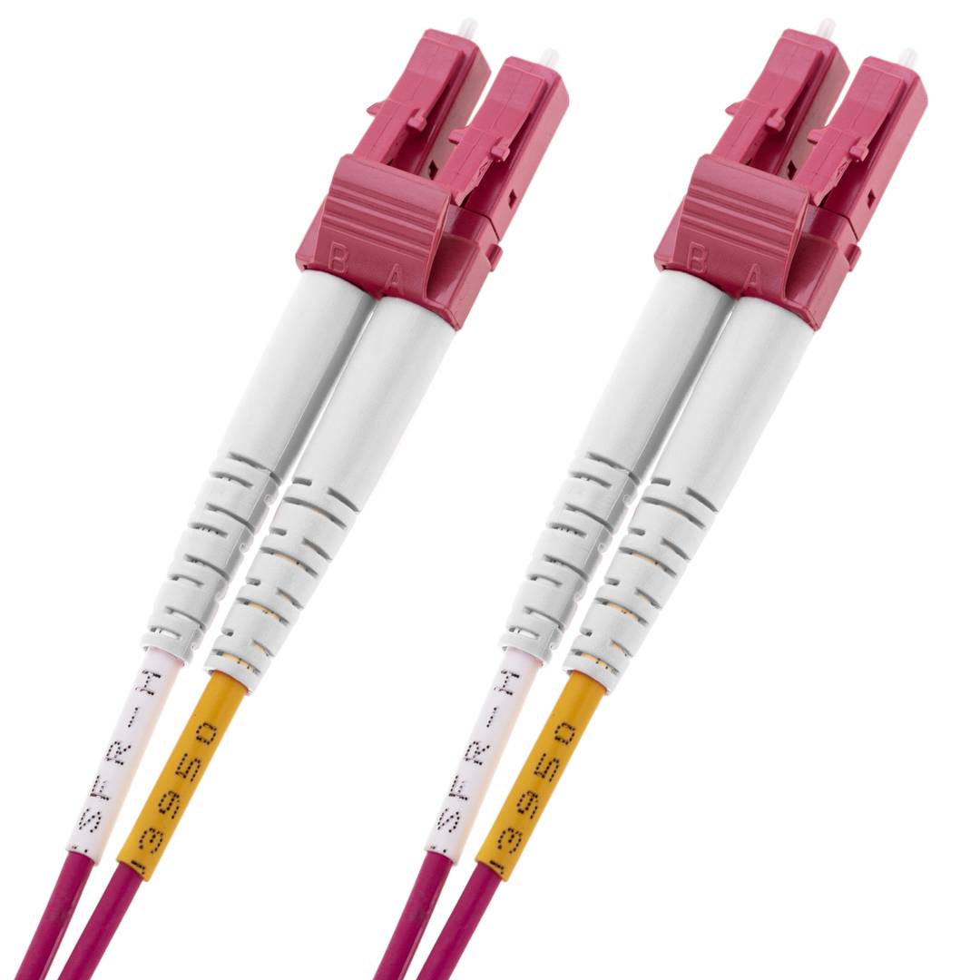 Multimode OM4 glasvezelkabel MMF duplex 50µm / 125µm LC-LC 50cm