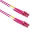 OM4 câble fibre optique multimode MMF duplex 50µm/125µm LC-PC 2m