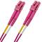 OM4 câble fibre optique multimode MMF duplex 50µm/125µm LC-PC 2m