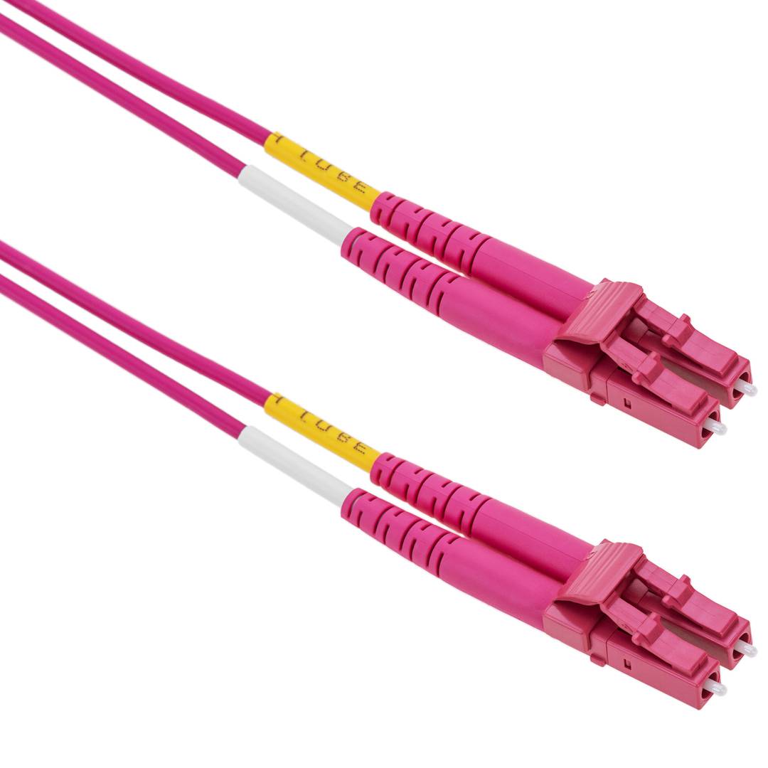 Câble fibre optique multimode OM4 MMF duplex 50µm/125µm LC-LC 15m