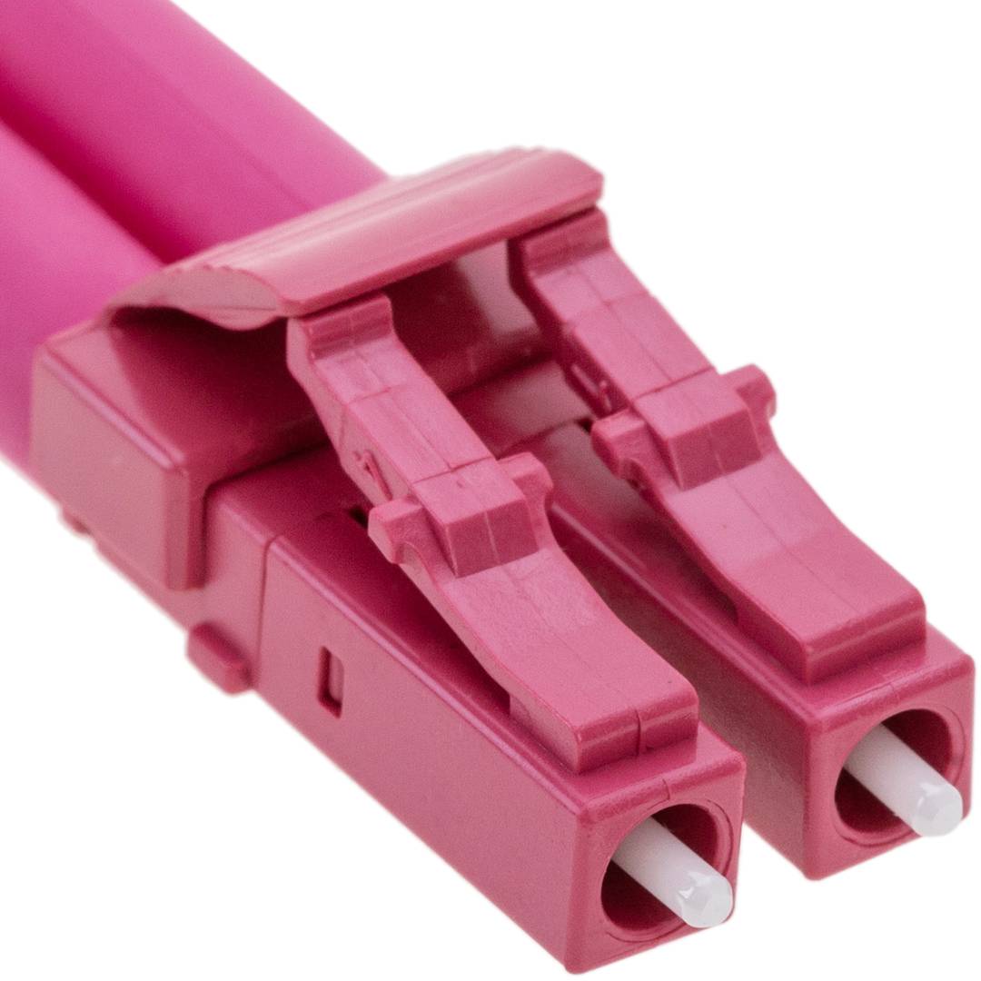 Câble fibre optique multimode OM4 MMF duplex 50µm/125µm LC-LC 15m