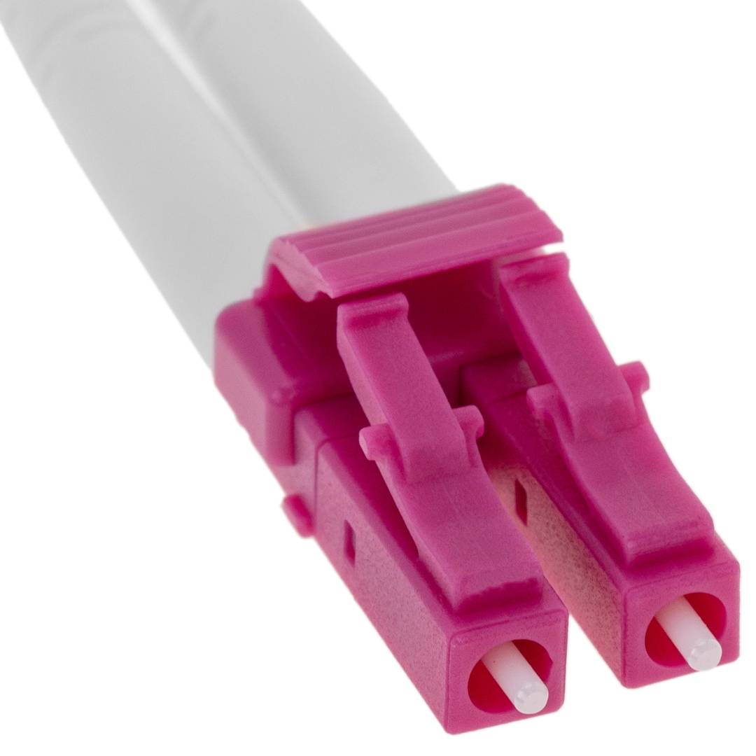 Cable de fibra òptica OM4 multimode MMF dúplex 50µm/125µm LC-ST de 2m