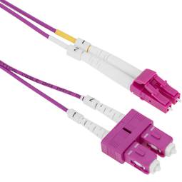 Multimode OM4-glasvezelkabel MMF duplex 50µm / 125µm LC-SC 50cm