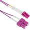 Câble fibre optique multimode OM4 MMF duplex 50µm/125µm LC/UPC-SC/UPC 50cm
