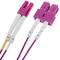Câble fibre optique multimode OM4 MMF duplex 50µm/125µm LC/UPC-SC/UPC 50cm