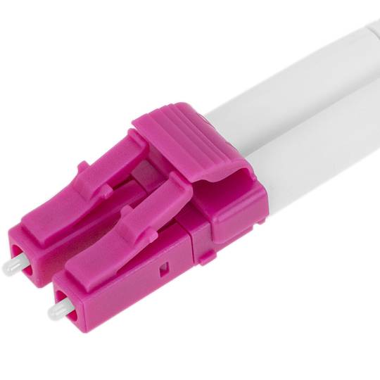 Câble fibre optique multimode OM4 MMF duplex 50µm/125µm LC/UPC-SC/UPC 50cm