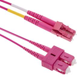 Multimode OM4 glasvezelkabel MMF duplex 50µm / 125µm LC-SC 3m