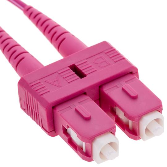 Multimode OM4 glasvezelkabel MMF duplex 50µm / 125µm LC-SC 3m