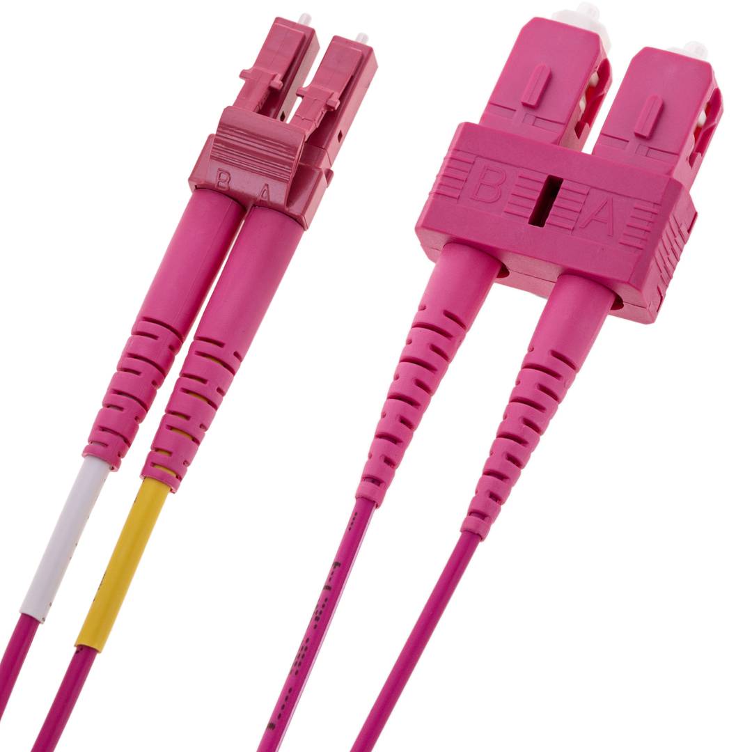 Multimode OM4 glasvezelkabel MMF duplex 50µm / 125µm LC-SC 3m