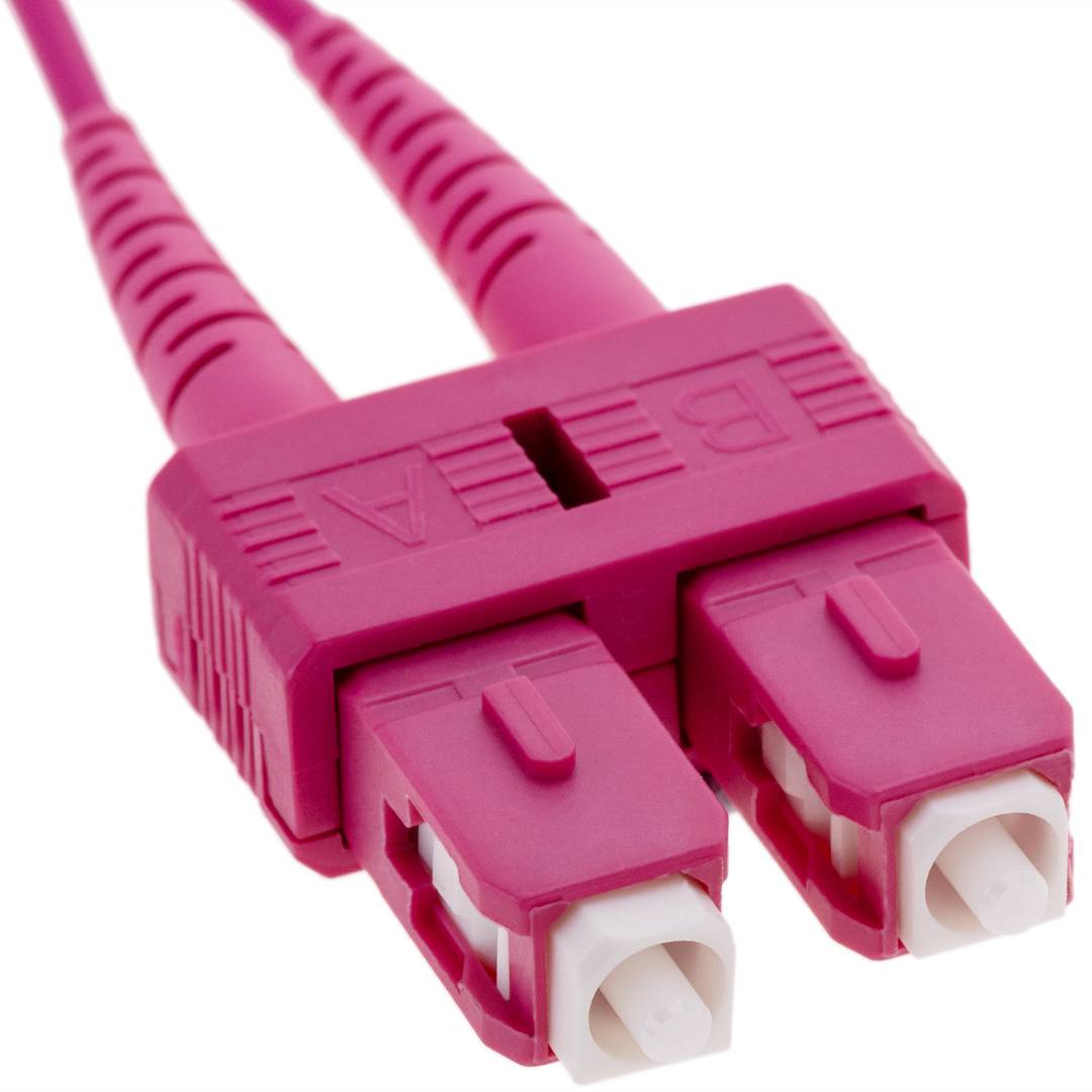 Wielomodowy kabel światłowodowy OM4 MMF dupleks 50 µm / 125 µm LC-SC 5m