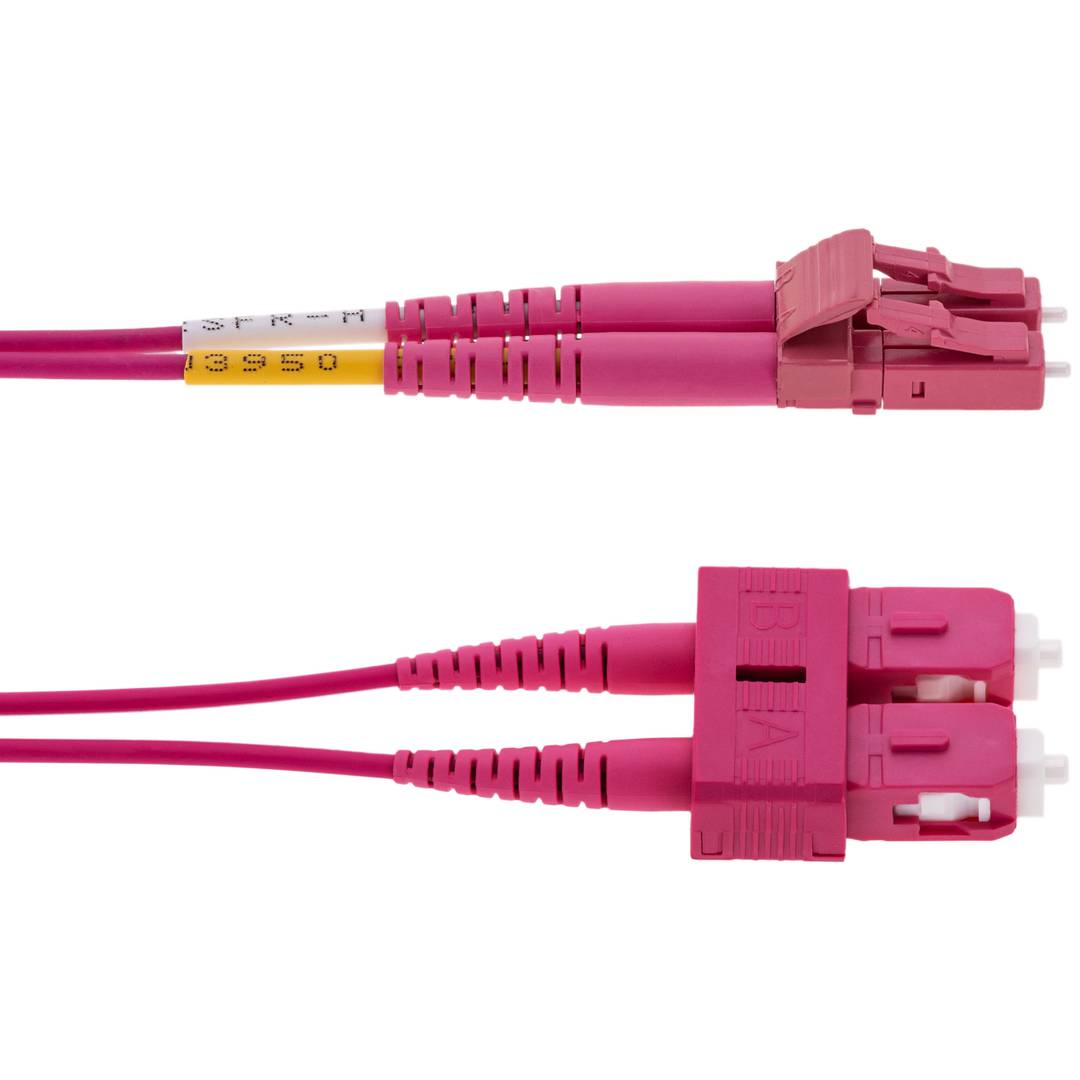 Wielomodowy kabel światłowodowy OM4 MMF dupleks 50 µm / 125 µm LC-SC 5m