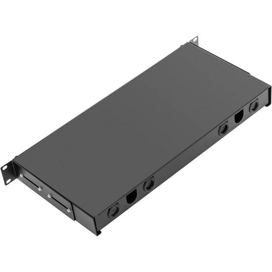 Zwart 1U glasvezelpatchpaneel met 12 SC Simplex of 12 LC duplex