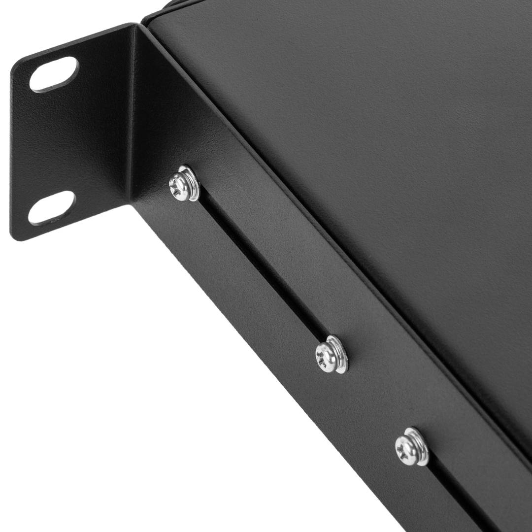 Zwart 1U glasvezelpatchpaneel met 12 SC Simplex of 12 LC duplex