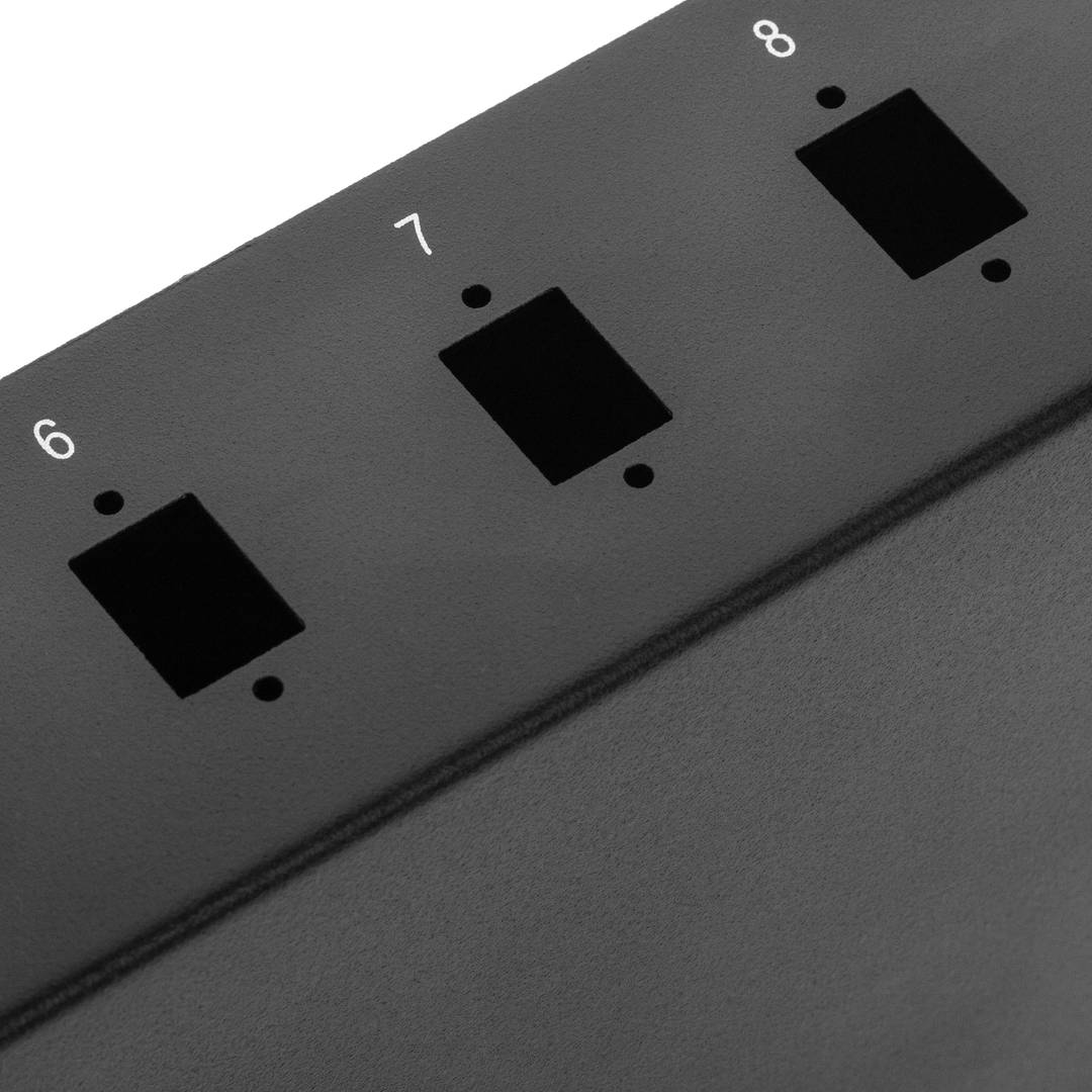 Zwart 1U glasvezelpatchpaneel met 12 SC Simplex of 12 LC duplex