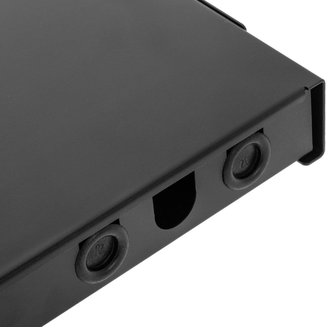 Zwart 1U glasvezelpatchpaneel met 12 SC Simplex of 12 LC duplex