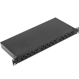 Painel de remendo de 1U de fibra preto de 24 de ST