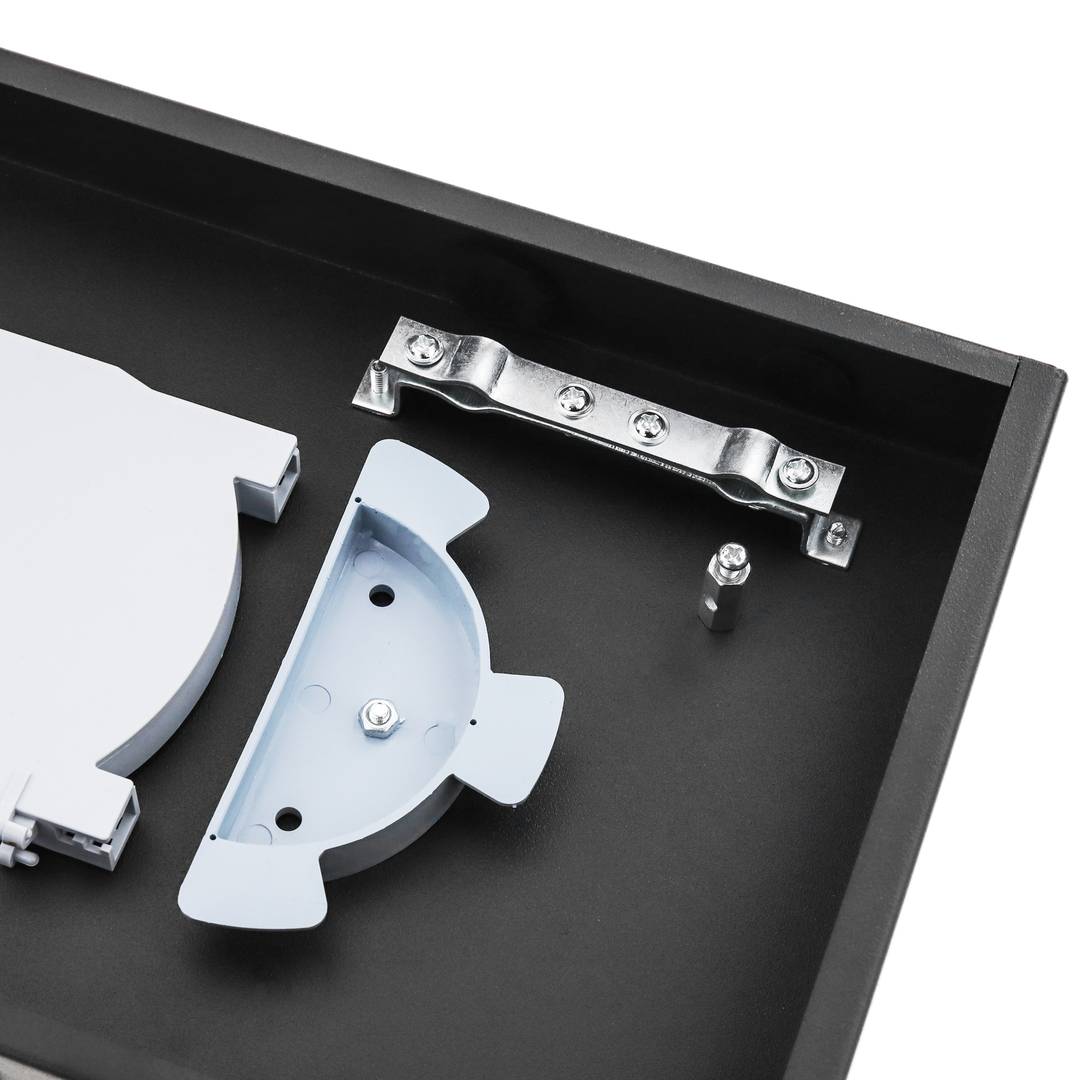 24 ST Zwart 1U glasvezel patchpaneel