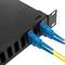 Patch Panel de fibra óptica 1U negro de 24 SC duplex