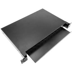 Painel de remendo de 1U preto fibra pull-out 12 SC