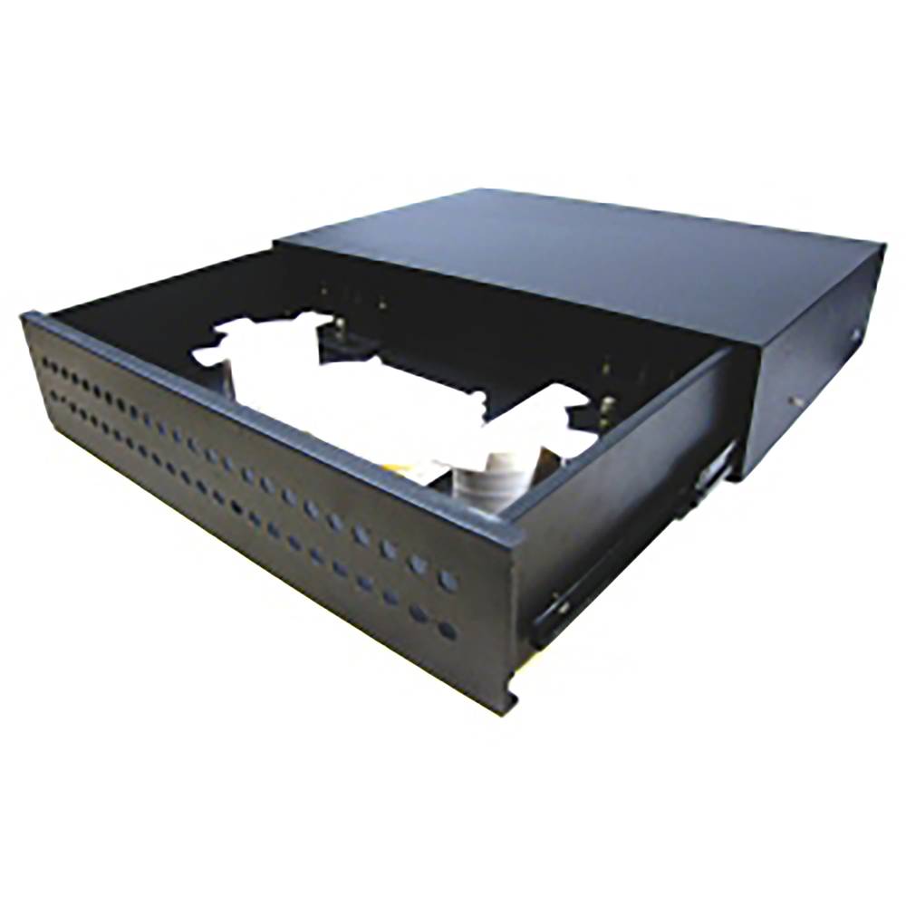 Patch panel 2U fibra preto pull-out de 48 FC