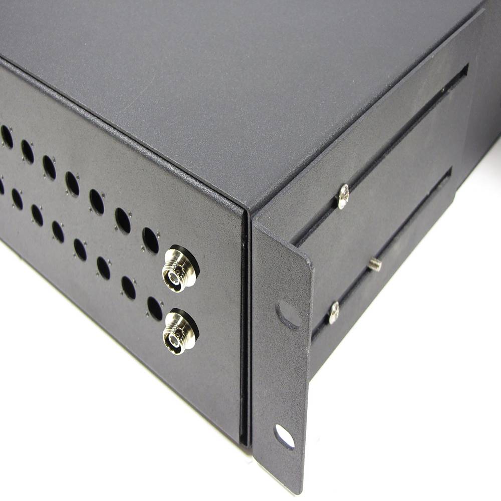 Patch panel 2U fibra preto pull-out de 48 FC