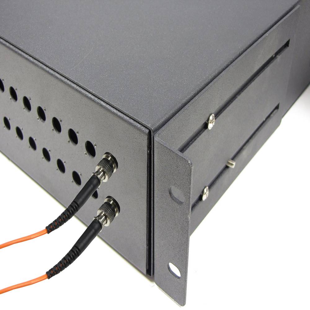 Patch panel 2U fibra preto pull-out de 48 FC