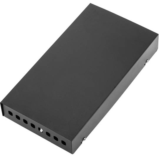 Caixa de terminals de fibra òptica metàl.lica negre de 8 ST