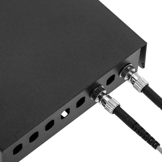 Caixa de terminals de fibra òptica metàl.lica negre de 8 ST