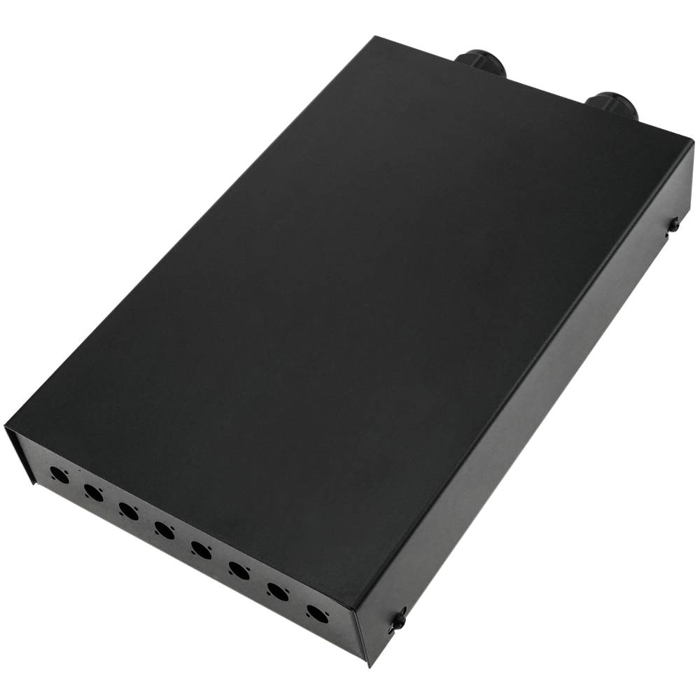 Scatola metallica nero da terminale fibra ottica 8 porte FC