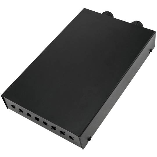 Scatola metallica nero da terminale fibra ottica 8 porte FC