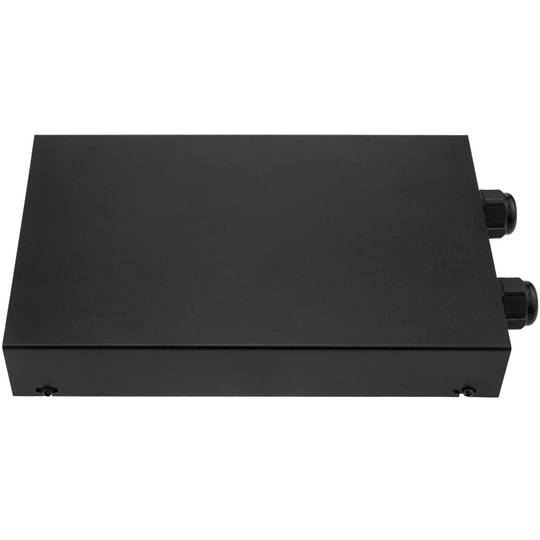 Scatola metallica nero da terminale fibra ottica 8 porte FC