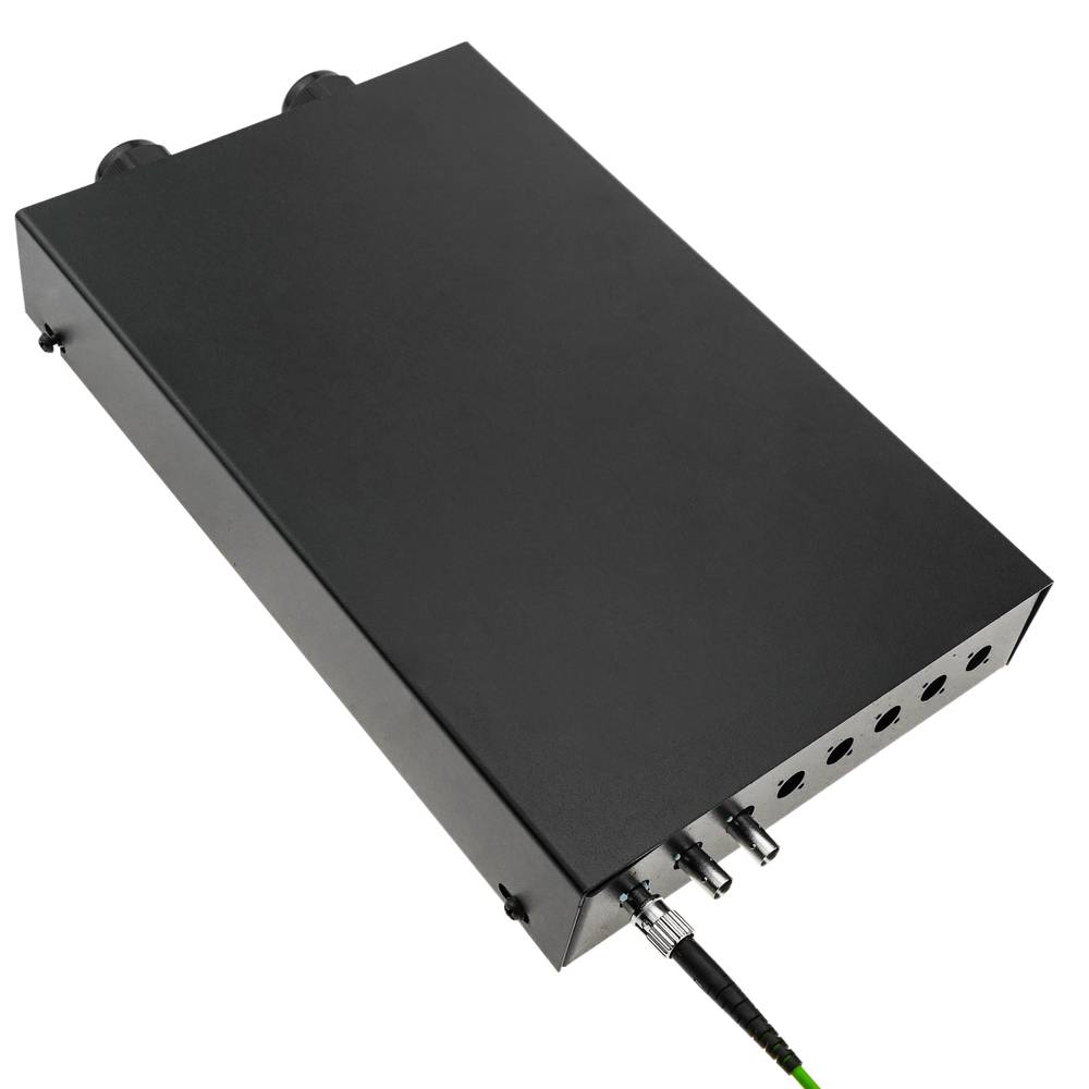 Scatola metallica nero da terminale fibra ottica 8 porte FC