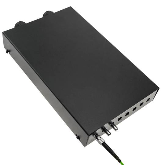 Scatola metallica nero da terminale fibra ottica 8 porte FC