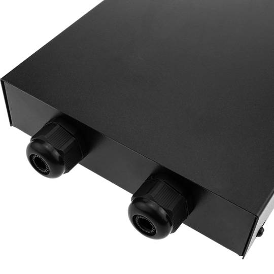 Scatola metallica nero da terminale fibra ottica 8 porte FC