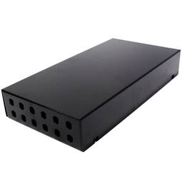 Caixa de terminals de fibra òptica metàl·lica negre de 12 ST
