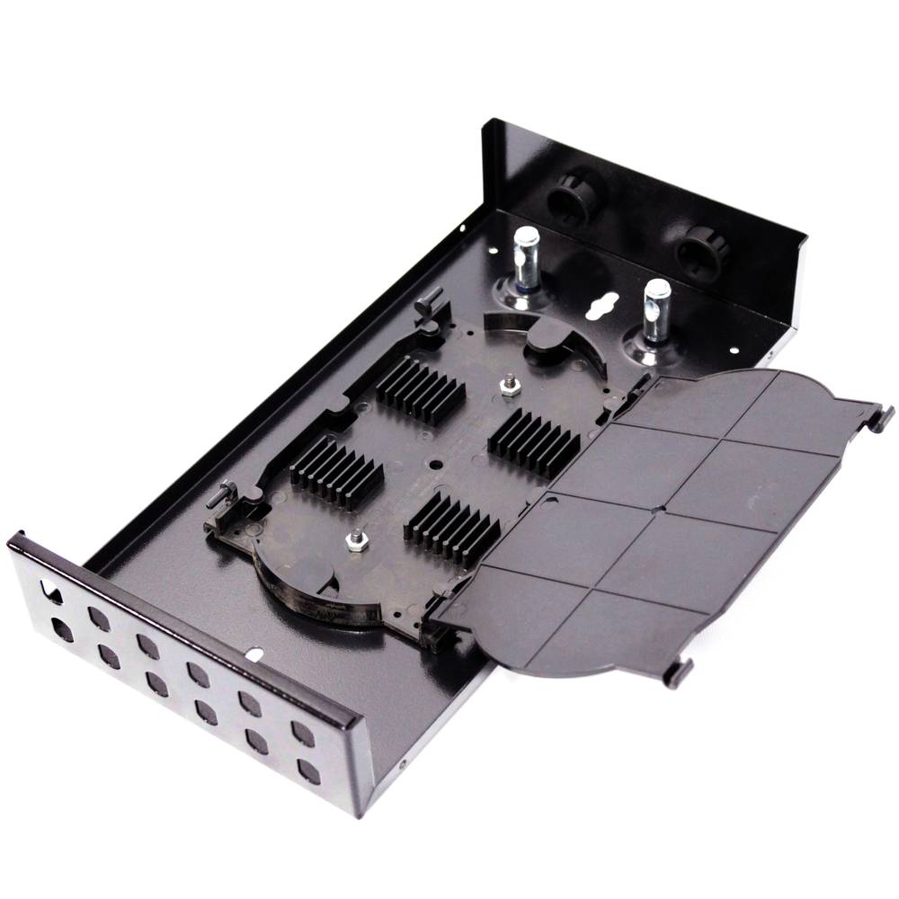 Caja de terminales de fibra óptica metálica negro de 12 ST