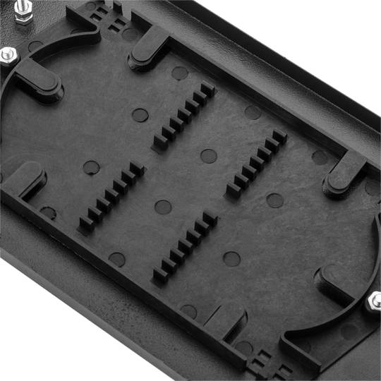 12 FC black metallic fiber optic terminal box
