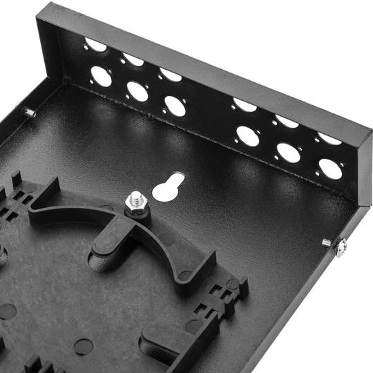 12 FC black metallic fiber optic terminal box