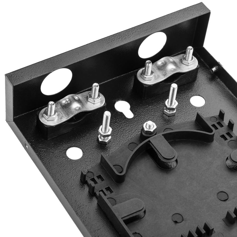 12 FC black metallic fiber optic terminal box